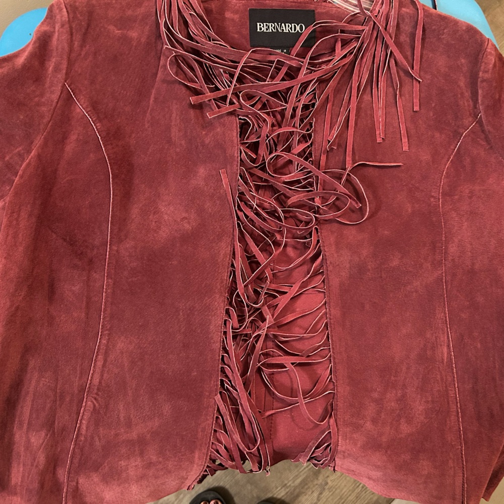 Vintage Bernardo Suede Jacket - Large - Picture 11 of 16